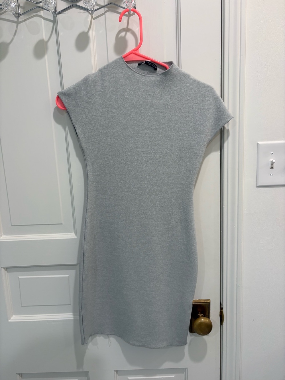 Zara Light Gray Knit Mini Dress